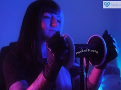 SFW ASMR - (pastel rosie) Satisfying Oily Gloves Ear Massage - Wet Slippery Tingly Egirl Eargasm
