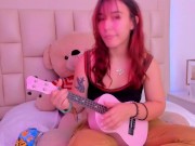 Preview 3 of Your little redhead virtual slut plays the ukulele for you