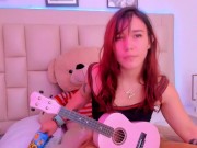 Preview 6 of Your little redhead virtual slut plays the ukulele for you