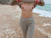 Preview 1 of Horny MILF on the beach - No need for words, just fuck