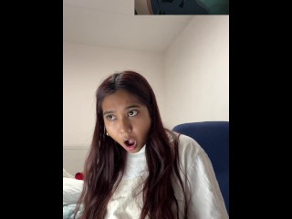 Petite Indian MiaZ reacts to Goblin Cave Video
