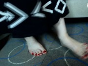 Preview 2 of Amazing bare feet of a naughty girl! (foot teasing, barefoot tease, sexy feet, sexy soles and toes)