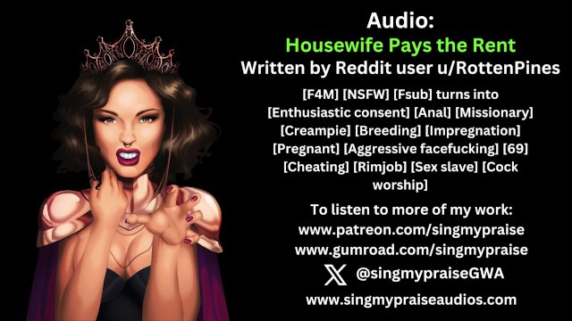 Housewife Pays the Rent erotic audio -Performed by Singmypraise