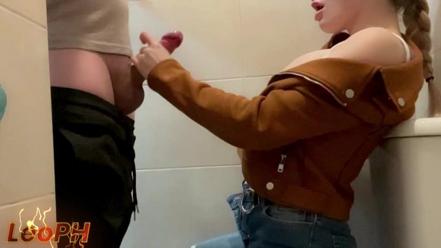 Pov: The Bar Waitress sucks my cock in the bathroom of her restaurant