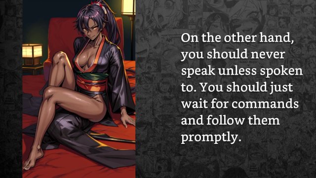 Watch Bondage Video:[Teaser] [FayGrey] [Futanari Shihouin Yoruichi trains you in the art of sissification] (Joi Cei Futa
