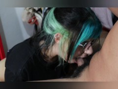 Shy slut until she starts sucking