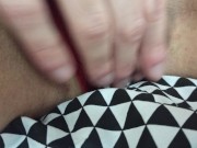 Preview 6 of Red lace lingerie beautiful masturbation big clitoris transgender FTM moaning