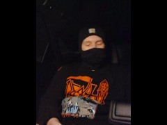 Jerking My Big Dick In The Car