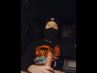 Jerking My Big Dick In The Car Video