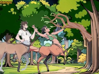 Centauro com Galo Monstro Hentai Cartoon Animation