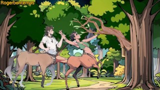 Centauro com galo monstro Hentai Cartoon Animation