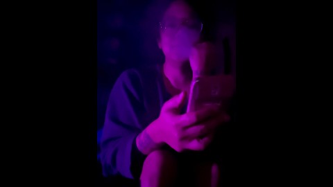 Asian & Ebony MILF Vapes while texting