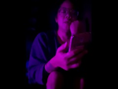 Asian & Ebony MILF Vapes while texting