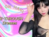 4K SEE-THROUGH Dresses TRY ON with Mirror View