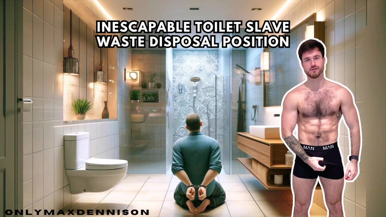 Inescapable toilet slave waste disposal position