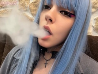 Alternative Cute Girl Smoking a Cigarette (full Vid on my 0nlyfans/ManyVids)