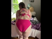 Preview 6 of Slutty BBW gives you a fashion show before sucking and riding your cock, POV sex