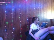 Preview 2 of sex ed tiny ginger slut explores with sex hot pink toy