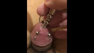 Sondage de pénis piercing (sourdine)