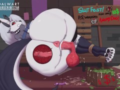 Loona is railed hard by flying  demonic penis