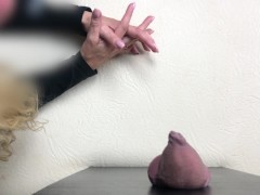 girl plays with micropenis and foreskin and doesn't know what to do with it