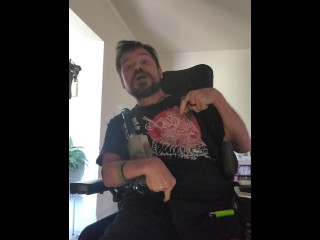 Sexy disabled man uncut bong hit Video