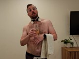 POV of amateur guy playing butler and spanking himself for you