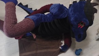 Femboy Dragon Plays WIth Toys