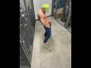 Preview 3 of Piss and cumming in storage room