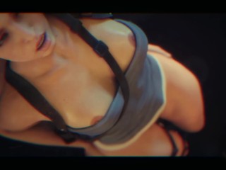 Residente Evil Girl Takes Cum inside her Ass!アナル中出し!