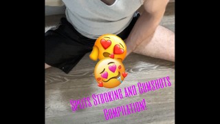 Splits Stroking and Cumshots Compilation!