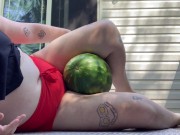 Preview 4 of watch me crush a juicy watermelon with my thick thighs and bust it everywhere
