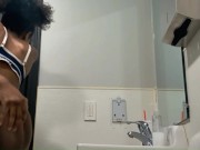 Preview 5 of Brotherhood - Security Fucks Cristina in Bathroom | ASMR Raw Footage
