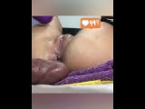 Masturbation until real cum contractions pussy very wet horny girl