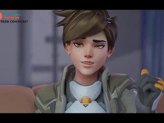 THE BEST TRACER BLOWJOB STORY HENTAI ANIMATION 4K 60FPS Video