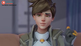 THE BEST TRACER BLOWJOB STORY WITH HENTAI ANIMATION 4K 60Fps