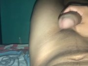 Preview 2 of My sister's boyfriend shows me his big black Latin cock, black cock masturbation