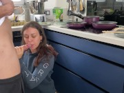 Preview 2 of I fuck this MILF while she prepares food in the kitchen