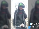 Emo Boy Outdoor Smoke in Chastity and Plug
