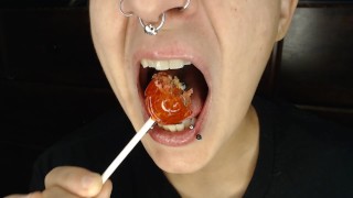 Labios de lengua perforada piruleta Licker