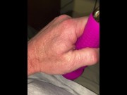 Preview 1 of Short with pants on and a vibrator into a ruined orgasm
