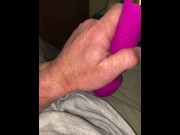 Preview 4 of Short with pants on and a vibrator into a ruined orgasm