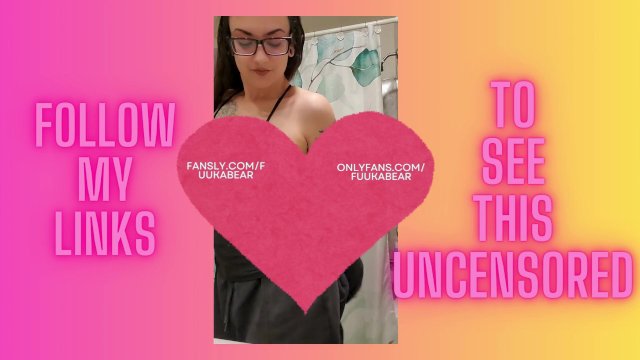 Adorable curvy girl next door showers and shows off tattoos for you