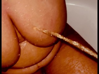 My Golden Shower ( Pee on my Big Tits )