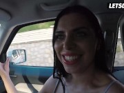 Preview 2 of Big Tits MILF Kira Queen Risky Fuck Outdoors With Her Boyfriend - LATINA MILF