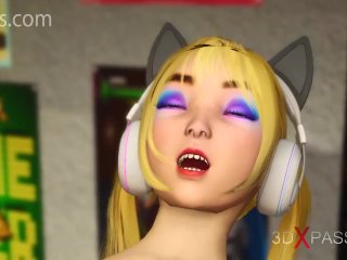 Esmeralda. A gamer girl fucked hard by the MC of her favorite game. Futa 3DX Fantasy Rule34 Parody