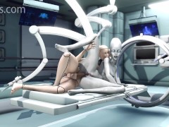 Alien. Futanari Android bangs captured alien girl in all holes! 3dx Futa Animated Movie