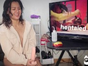 Preview 3 of How to Jerk Off to an Asian Ninja Getting Cum Pumped by 2 Demons - Watch and Wank with Me