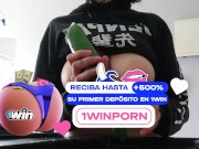 Preview 6 of Sitting and blowjob a delicious cucumber