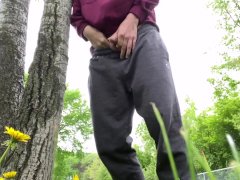 Compilation of me taking long naughty piss in public park loud moaning